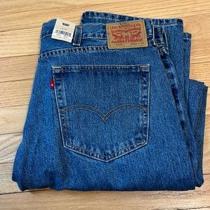 Levis 505 regular jeans men’s 40 x 32 blue denim straight leg pants casual